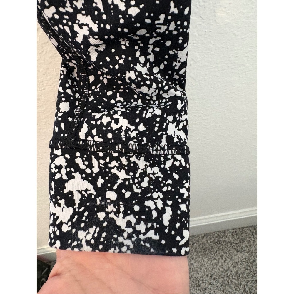 Reebok Speedwick Womens Black White Splatter Print‎ Athletic Leggings XS - Picture 4 of 5